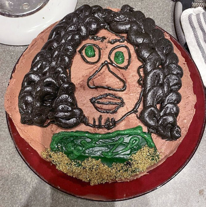 My Sad Attempt At A Bruno From Encanto Cake
