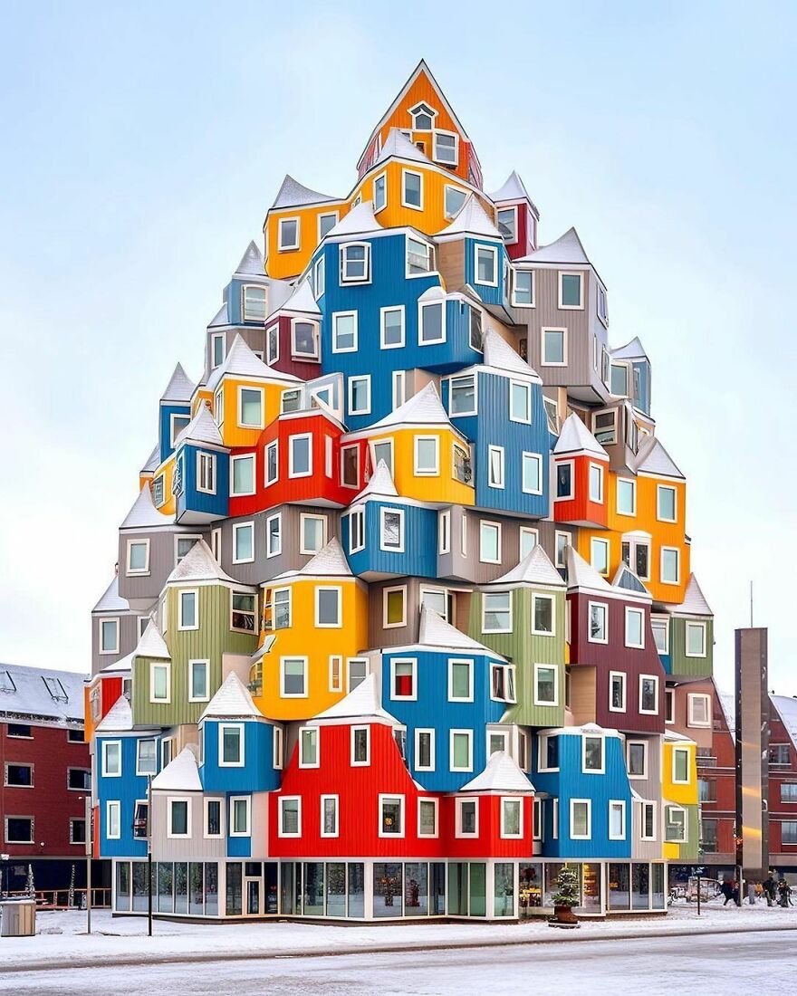 Amsterdam's Homes Adorned With Whimsical Charm, Inspired By Zaandam's Enchanting And Eclectic Dwellings