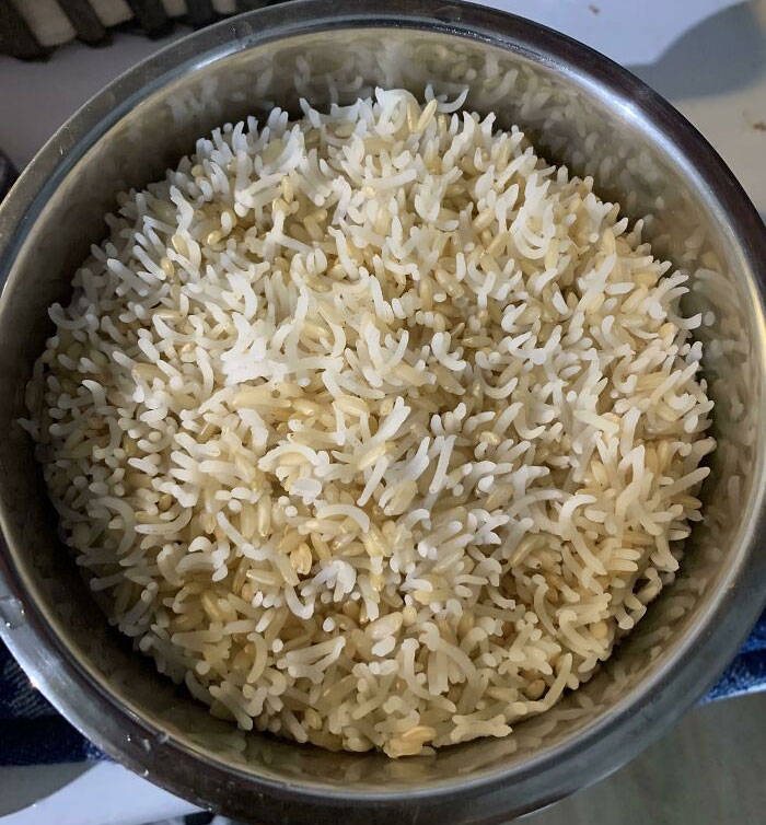 The Way My Basmati Rice Stood Straight Up After Being Steamed. The Brown Rice Did Not