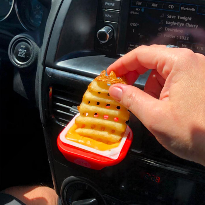  Saucemoto Dip Clip: Keep Your Dipping Sauces Secure In The Car With This Convenient In-Car Sauce Holder For Ketchup And More!