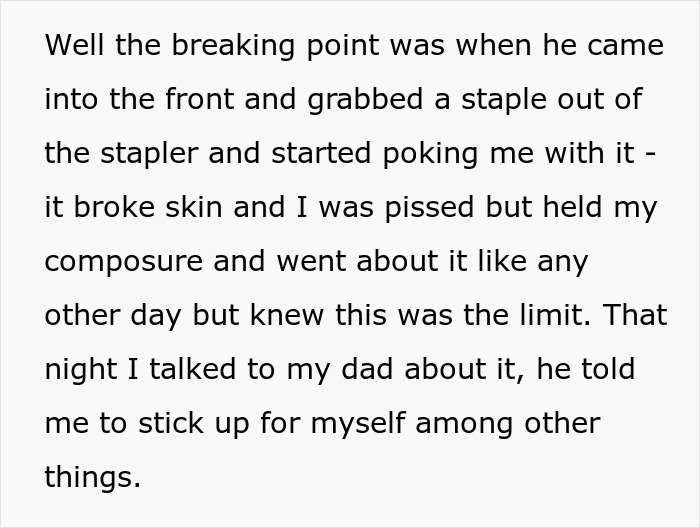 Person Keeps Getting Bullied At Work, Makes The Bully Cry When They Stand Up For Themselves Person Keeps Getting Bullied At Work, Makes The Bully Cry When They Stand Up For Themselves
