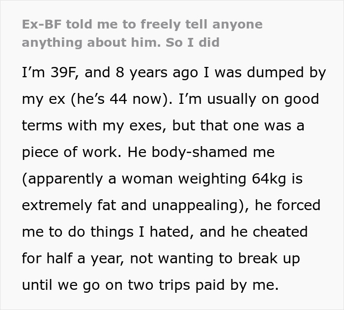 Ex Tells Woman No One Will Believe Her Stories About Him, Regrets It After She Ruins His Career