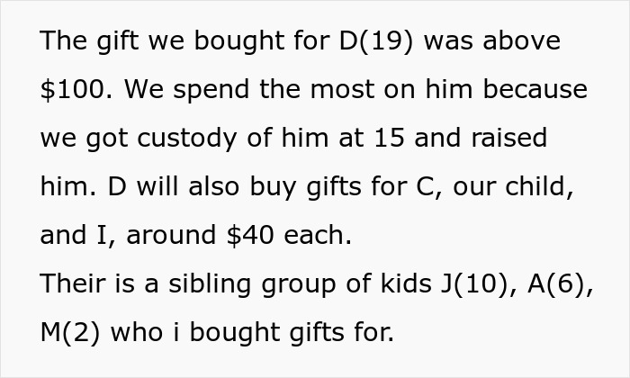 “Textbook Evil”: Woman Can’t Understand Why Getting A Cheaper Gift For A Poor Nephew Is Mean