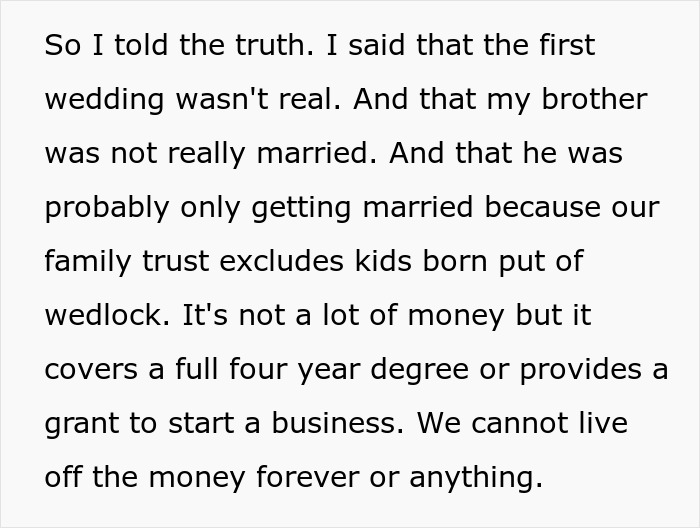 Person Gets Invited To Brother’s 2nd Wedding, Says No After They Learn Truth About The 1st One