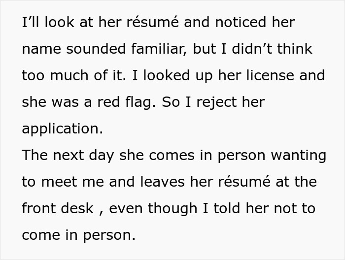 Woman Has An Attitude Problem, Gets Job Application Rejected By Someone She Messed With In The Past