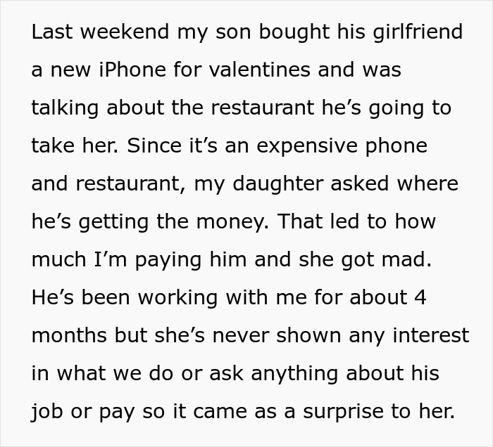 Woman Is Mad Brother Earns $10/h More Than She Does, Wants Parents To Make Up For It