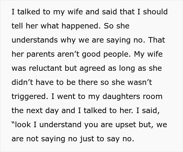 Dad Explains To His 16YO That Her Grandparents Abused Her Mom, She Invites Them Over To Her Birthday Dad Explains To His 16YO That Her Grandparents Abused Her Mom, She Invites Them Over To Her Birthday