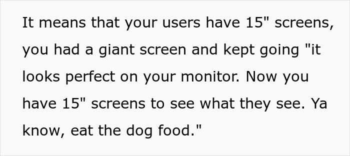 Team Manager Takes Designer's Big Monitors Away To Show How Real Users See Her Designs Team Manager Takes Designer's Big Monitors Away To Show How Real Users See Her Designs