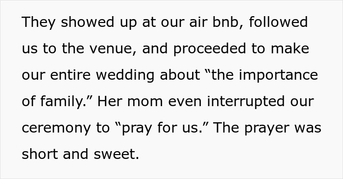 Couple's Secret Wedding Turns Into True Disaster As Bride's Toxic Relatives Break Into The Ceremony Couple's Secret Wedding Turns Into True Disaster As Bride's Toxic Relatives Break Into The Ceremony