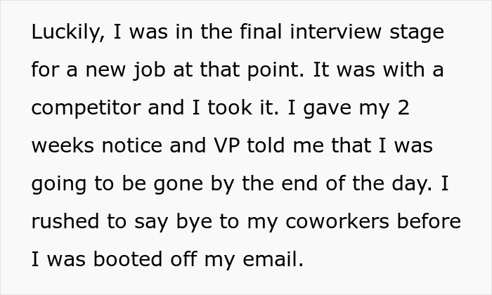 Woman Resigns After Being Removed From A Project, Watches Company Crumble Down At Her New Job Woman Resigns After Being Removed From A Project, Watches Company Crumble Down At Her New Job
