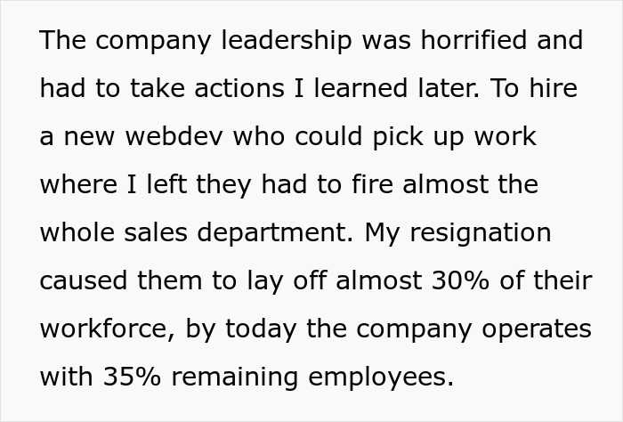 Employee Is Told To “Act His Wage,” Maliciously Complies And The Company Lays Off 30% Of Workers