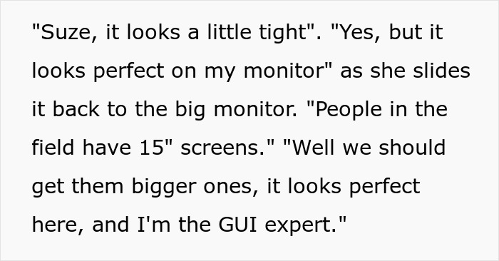 Team Manager Takes Designer's Big Monitors Away To Show How Real Users See Her Designs Team Manager Takes Designer's Big Monitors Away To Show How Real Users See Her Designs