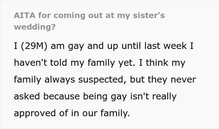 “He Needs To Be With A Woman”: Man ‘Ruins’ Wedding After Family Pushes Him To Come Out As Gay “He Needs To Be With A Woman”: Man ‘Ruins’ Wedding After Family Pushes Him To Come Out As Gay