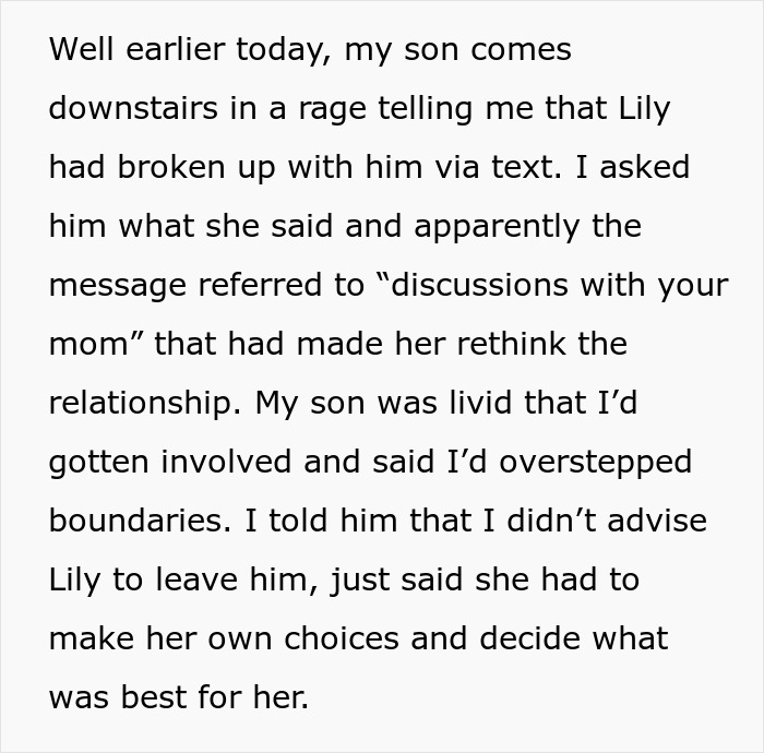 Woman Breaks Up With BF Of 3 Years After His Mom Tells Her He’s Not Gonna Change, Drama Ensues Woman Breaks Up With BF Of 3 Years After His Mom Tells Her He’s Not Gonna Change, Drama Ensues