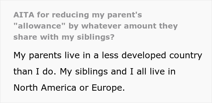 Parents Upset Daughter Cut Their Allowance By $200, The Amount They Kept Transferring To Her Brother Parents Upset Daughter Cut Their Allowance By $200, The Amount They Kept Transferring To Her Brother