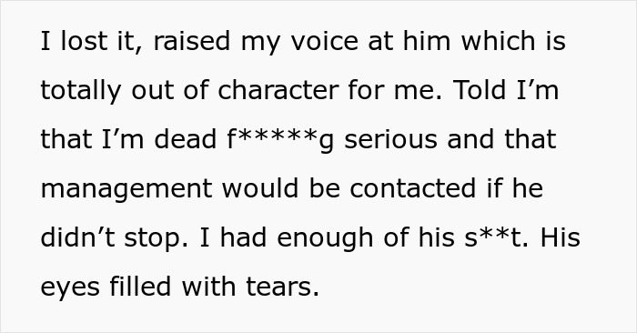 Person Keeps Getting Bullied At Work, Makes The Bully Cry When They Stand Up For Themselves Person Keeps Getting Bullied At Work, Makes The Bully Cry When They Stand Up For Themselves