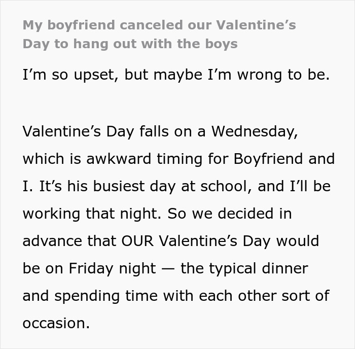 Woman Is Devastated After Her Boyfriend Puts His Friend Before Her On Valentine's Day