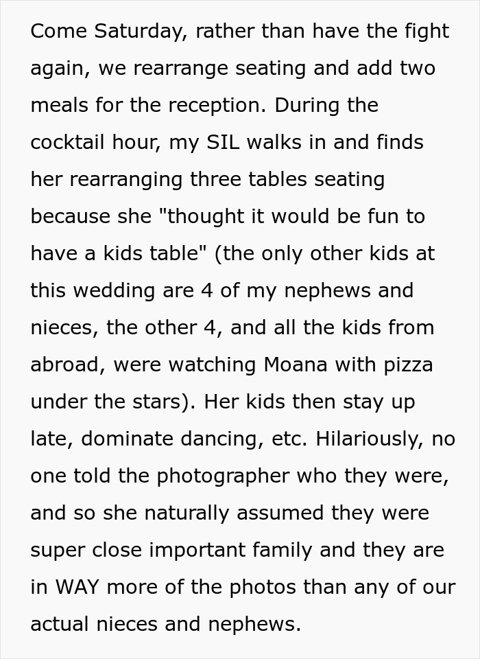Woman Treats Wedding As Her Own Resort, Brings Her Kids, Rearranges Tables