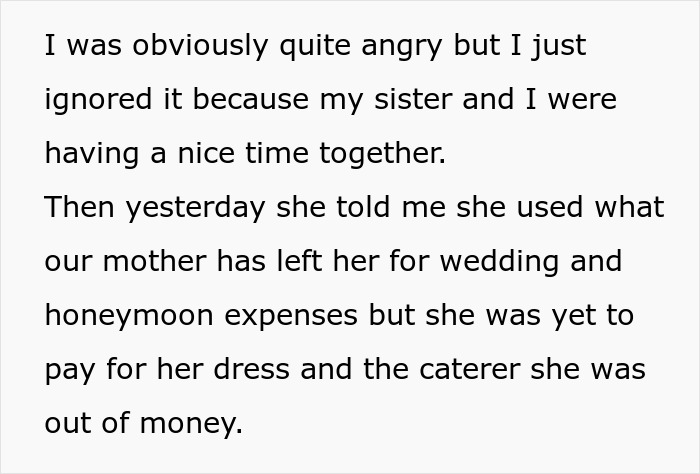 Bridezilla Wants Estranged Sister To Finance Her Huge Wedding, Gets Mad When She Doesn’t