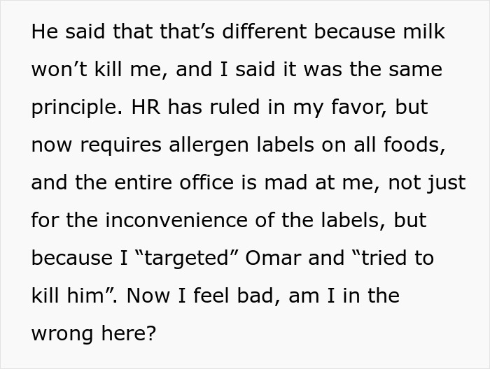 Man Gives Himself Anaphylaxis By Eating A Colleague’s Lunch, Blames Her For Not Labeling It