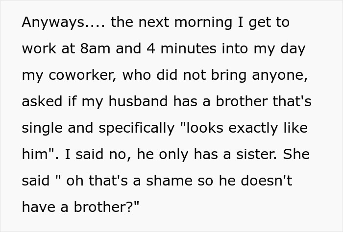 "Do You Have A Crush On My Husband?": Coworker Crosses Major Boundary, Regrets It "Do You Have A Crush On My Husband?": Coworker Crosses Major Boundary, Regrets It