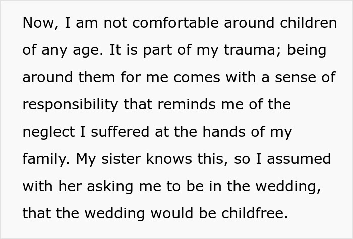 “AITA For Refusing To Go To My Sister's Wedding, Knowing It Means Our Family Won't Attend?”