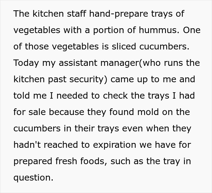 “You Can Just Eat It, Then”: Karen Eats Moldy Veggies After Refusing To Acknowledge A Worker “You Can Just Eat It, Then”: Karen Eats Moldy Veggies After Refusing To Acknowledge A Worker
