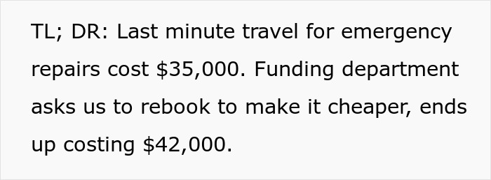 Company Thinks $35k For A Business Trip Is Absurd, Ends Up Paying Even More Company Thinks $35k For A Business Trip Is Absurd, Ends Up Paying Even More