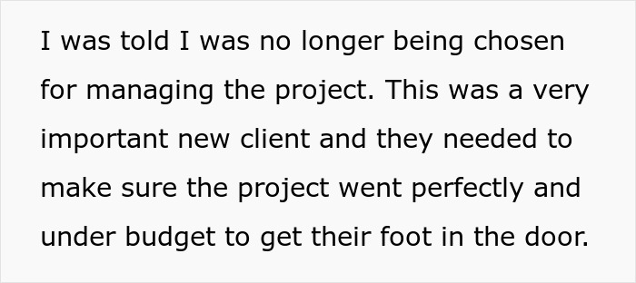 Woman Resigns After Being Removed From A Project, Watches Company Crumble Down At Her New Job Woman Resigns After Being Removed From A Project, Watches Company Crumble Down At Her New Job