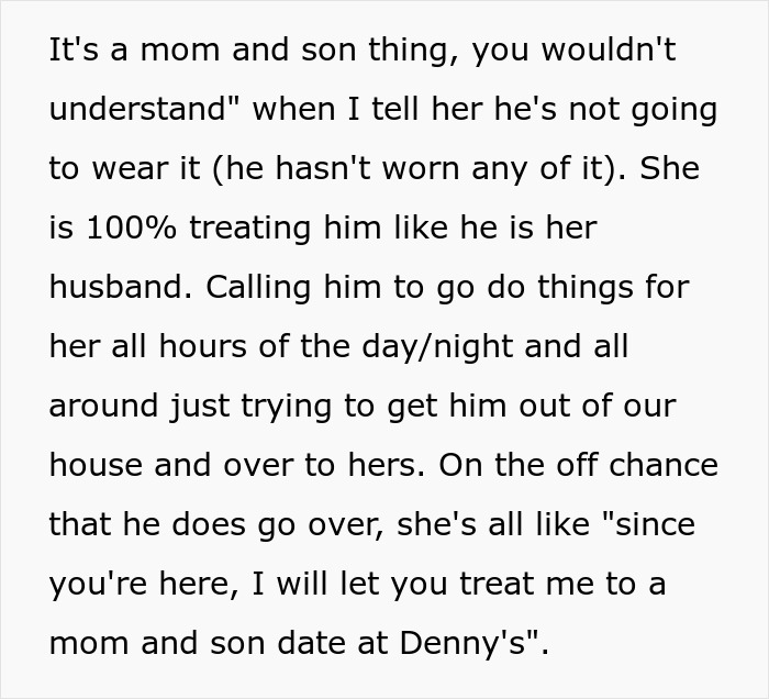 Woman Is Tired Of MIL Acting Like Her Son Is Her Husband, Decides On Divorce