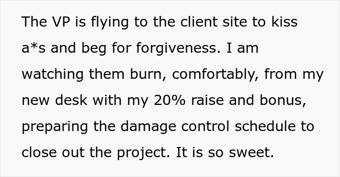 Woman Resigns After Being Removed From A Project, Watches Company Crumble Down At Her New Job Woman Resigns After Being Removed From A Project, Watches Company Crumble Down At Her New Job
