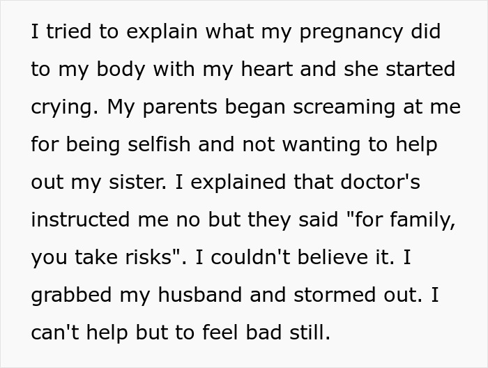 Family Screams At Woman After She Refuses To Be Her Spoiled Sister's Surrogate