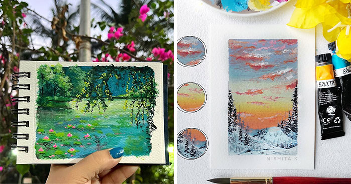 Using Gouache, Watercolor, And Acrylics This Artist Creates Stunning Landscape Paintings, And Here Are 72 Of The Best Ones