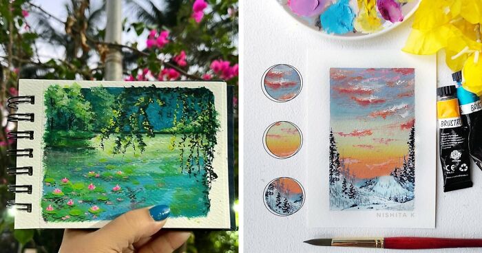 Using Gouache, Watercolor, And Acrylics This Artist Creates Stunning Landscape Paintings, And Here Are 72 Of The Best Ones