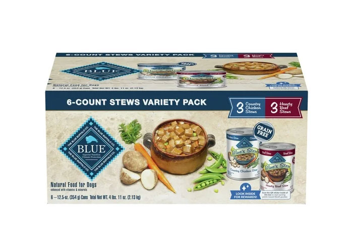 Blue Buffalo's Stew Chicken & Beef Variety Pack dog food