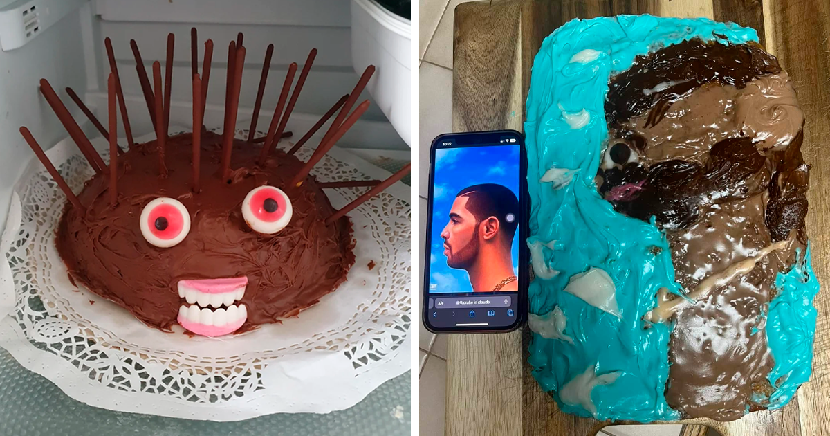 “Best Eat That Cake Before It Eats You” 124 Hilariously Bad Cakes (New