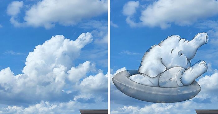 This Artist Creates Fun Illustrations On Pictures Of Clouds (35 New Pics)This Artist Creates Fun Illustrations On Pictures Of Clouds (35 New Pics)
