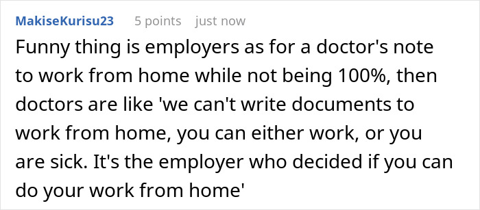 Manager Tells Sick Employee To Come To The Office Unless They Have A Doctor's Note, Regrets It Manager Tells Sick Employee To Come To The Office Unless They Have A Doctor's Note, Regrets It