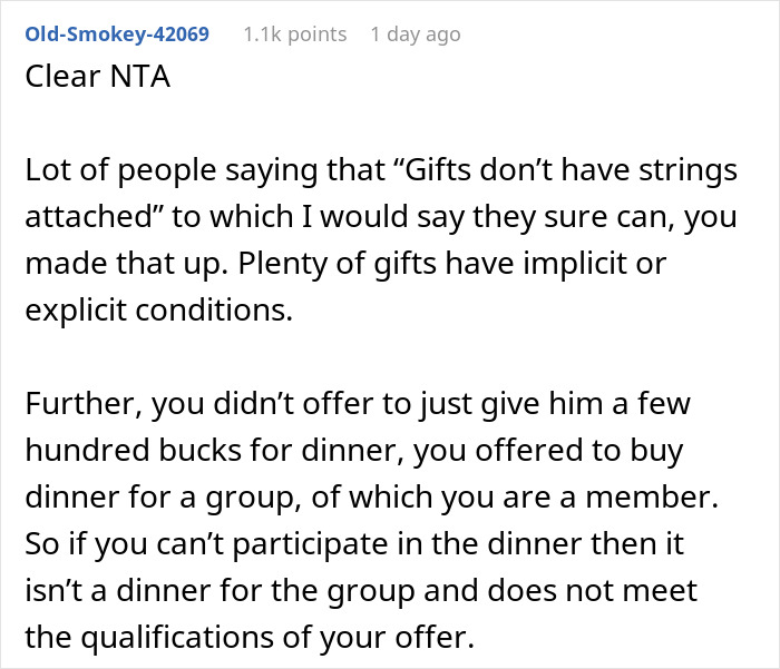 Friend Offers To Pay For Friend's B-Day Dinner, Refuses When They See Where He Chose