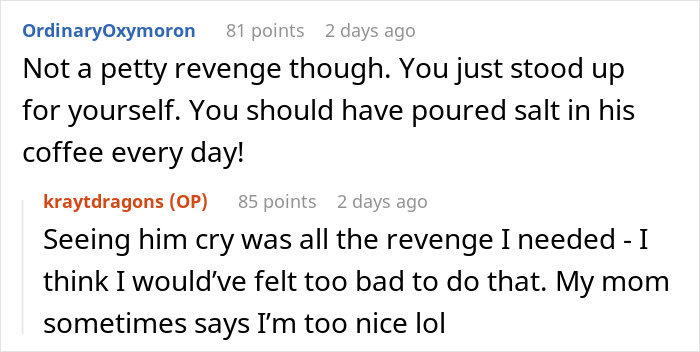 Person Keeps Getting Bullied At Work, Makes The Bully Cry When They Stand Up For Themselves Person Keeps Getting Bullied At Work, Makes The Bully Cry When They Stand Up For Themselves