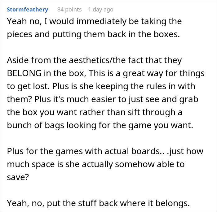 Man Terrified Of Fiancée Saving Space By Bagging Board Games Into Ziplocs Man Terrified Of Fiancée Saving Space By Bagging Board Games Into Ziplocs