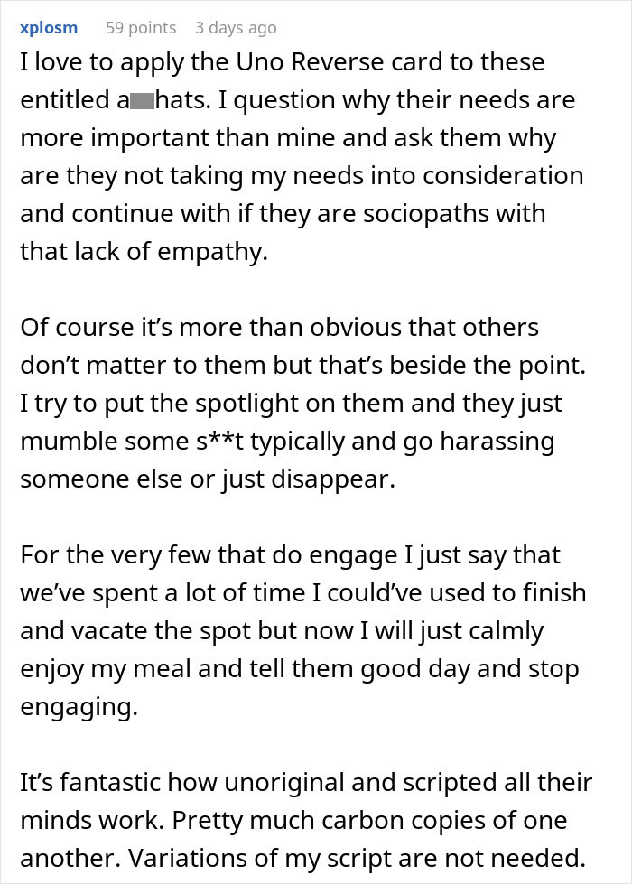 Man Puts Entitled Couple In Their Place, Resumes Enjoying His Chicken Wings Man Puts Entitled Couple In Their Place, Resumes Enjoying His Chicken Wings