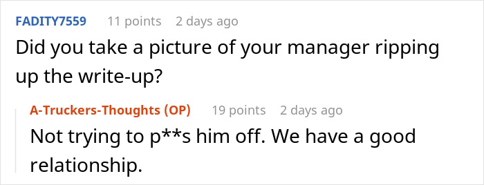 “I Have A Write-Up For You”: Supervisor Tries Disciplining Driver For No Reason, Regrets It “I Have A Write-Up For You”: Supervisor Tries Disciplining Driver For No Reason, Regrets It