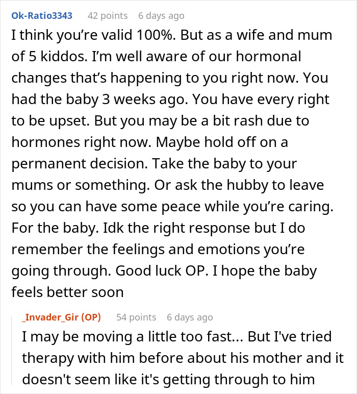 "MIL Ignored My Wishes And Got My 3-Week-Old Sick And Now I'm Leaving My Husband"