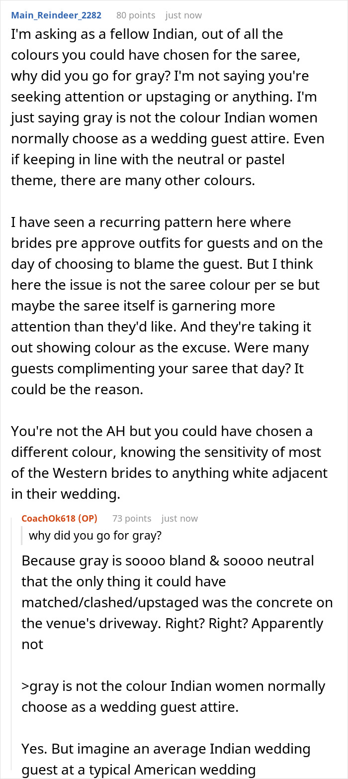 Wedding Guest Gets Bashed By The Bride For Allegedly Trying To 'Upstage' Her With Her Outfit Wedding Guest Gets Bashed By The Bride For Allegedly Trying To 'Upstage' Her With Her Outfit