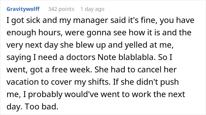 Manager Tells Sick Employee To Come To The Office Unless They Have A Doctor's Note, Regrets It Manager Tells Sick Employee To Come To The Office Unless They Have A Doctor's Note, Regrets It
