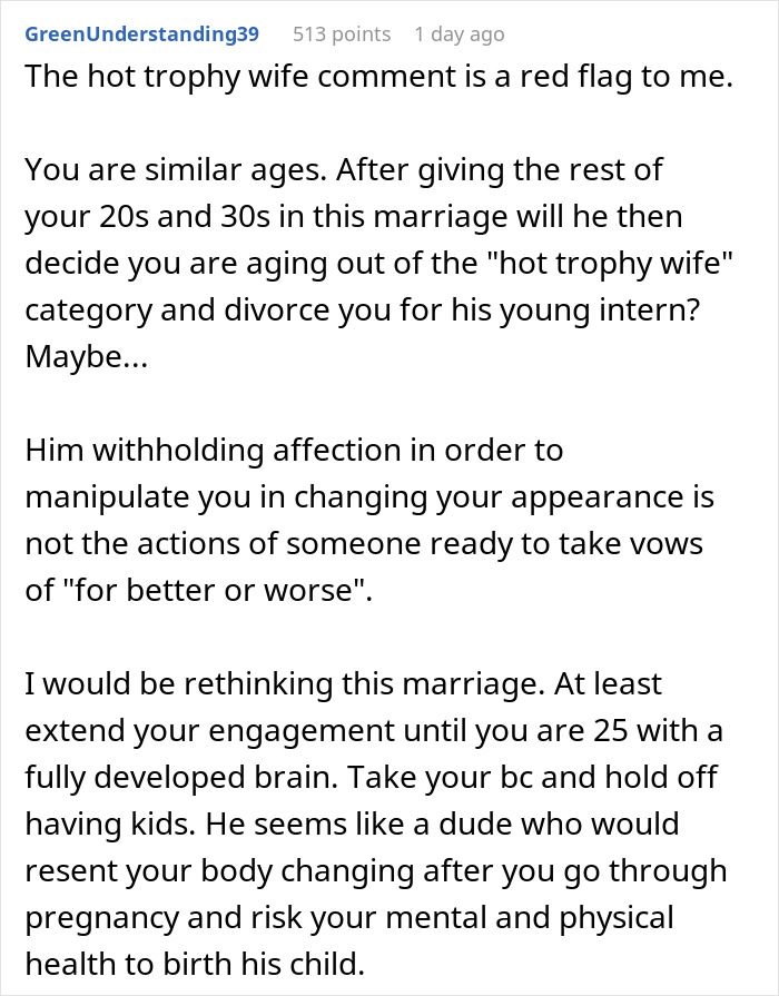 Woman Thinks About Calling Off Her Wedding After Fiancé Says He Wants Her To Be ‘Trophy Wife’ Woman Thinks About Calling Off Her Wedding After Fiancé Says He Wants Her To Be ‘Trophy Wife’