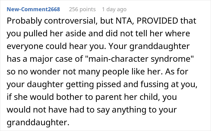 Grandparent Asks The Net If They Were Too Harsh For Calling Out Their Entitled Granddaughter