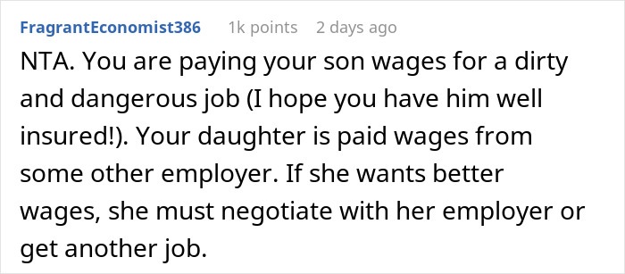 Woman Is Mad Brother Earns $10/h More Than She Does, Wants Parents To Make Up For It