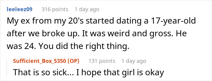 Woman Is Disgusted By Her 25 Y.O. Brother Dating A 16 Y.O., Decides To Uncover Their Secret Woman Is Disgusted By Her 25 Y.O. Brother Dating A 16 Y.O., Decides To Uncover Their Secret